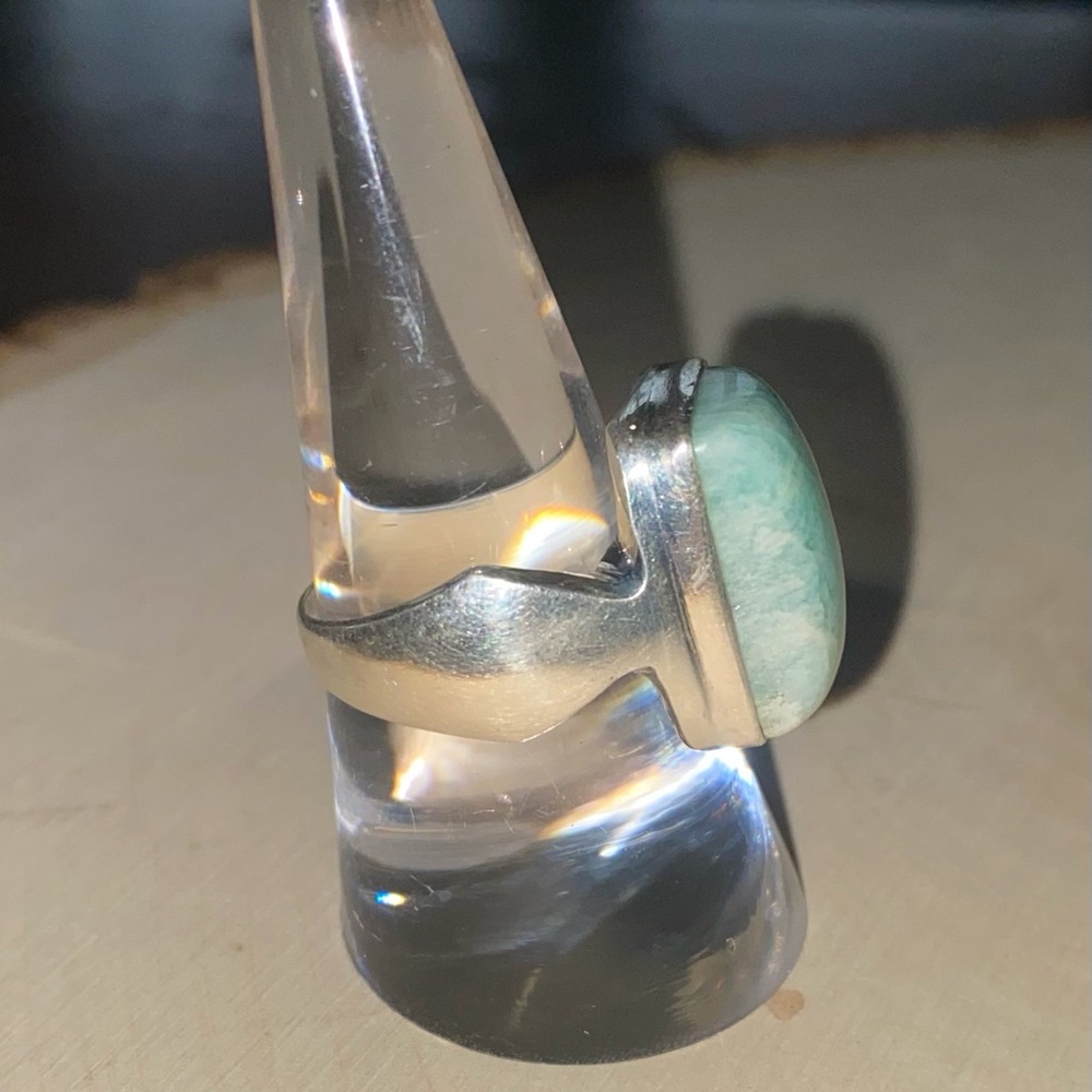 Amazonite Ring set in 925 Sterling Silver (size 9) - Picture 7 of 7